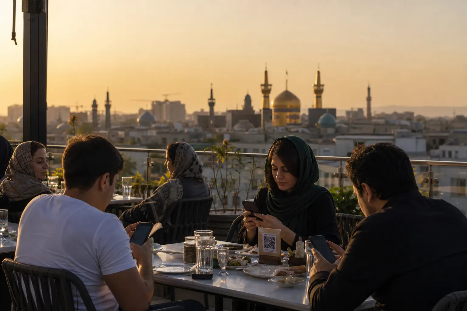 منوی دیجیتال مشهد با زمان آمادهسازی سفارش و کد میز